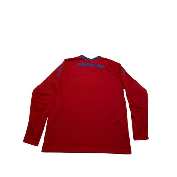 FC Barcelona Goalkeeper Soccer Jersey Mens Medium Large Red Elbow Pads Padded - Picture 9 of 14